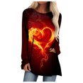 thumbnail image 2 of Qertyioot Cadeau de la Saint-Valentin! Blouse Décontractée à Manches Longues et Col Rond pour Femmes, Imprimé St. Patrick, 2 of 5
