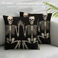 thumbnail image 3 of COMIO  Halloween Decorations Skull Pillow Covers,Halloween Farmhouse Skeleton Decor Throw Pillow Case Cushion Cover for Sofa Couch, 3 of 5