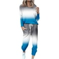 thumbnail image 2 of TrendVibe365 Women's Sweatsuit Outfits Patchwork Crewneck Long Sleeve Shirts and Jogger Sweatpants Trendy Fashion Outfits Activewear Tracksuit Jogging Suits Sweatsuits, 2 of 5