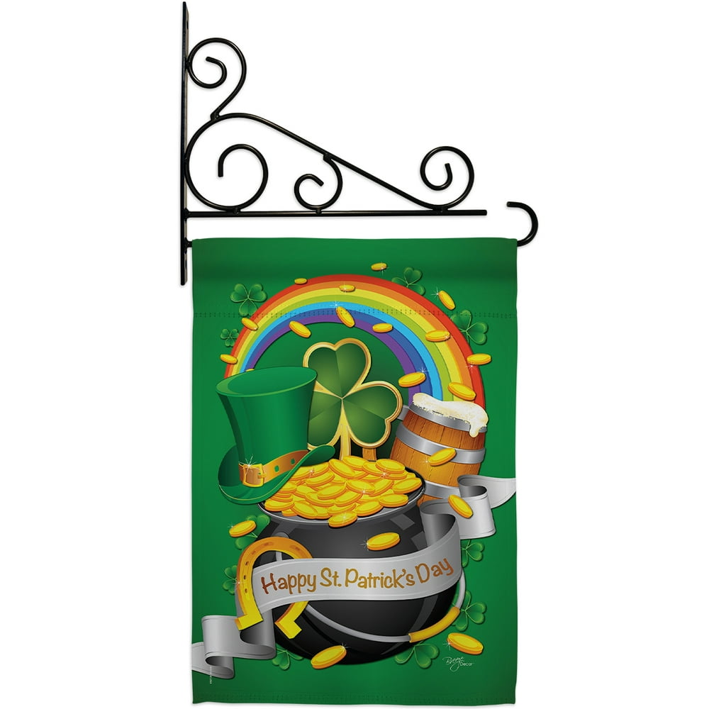 St Patrick Happy St. Patrick'S Day Garden Flag Set Spring 13 X18.5
