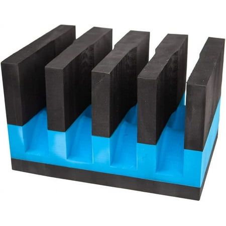 G.P.S. Lightweight Soft Foam 4 Medium Frame Pistol Cradle Holder Organizer for Pistol Safe Storage - Black/Blue