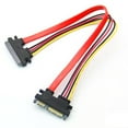 thumbnail image 5 of axGear 12'' Male to Female 7+15 Pin Serial SATA Data Power Combo Extend Extension Cable, 5 of 5