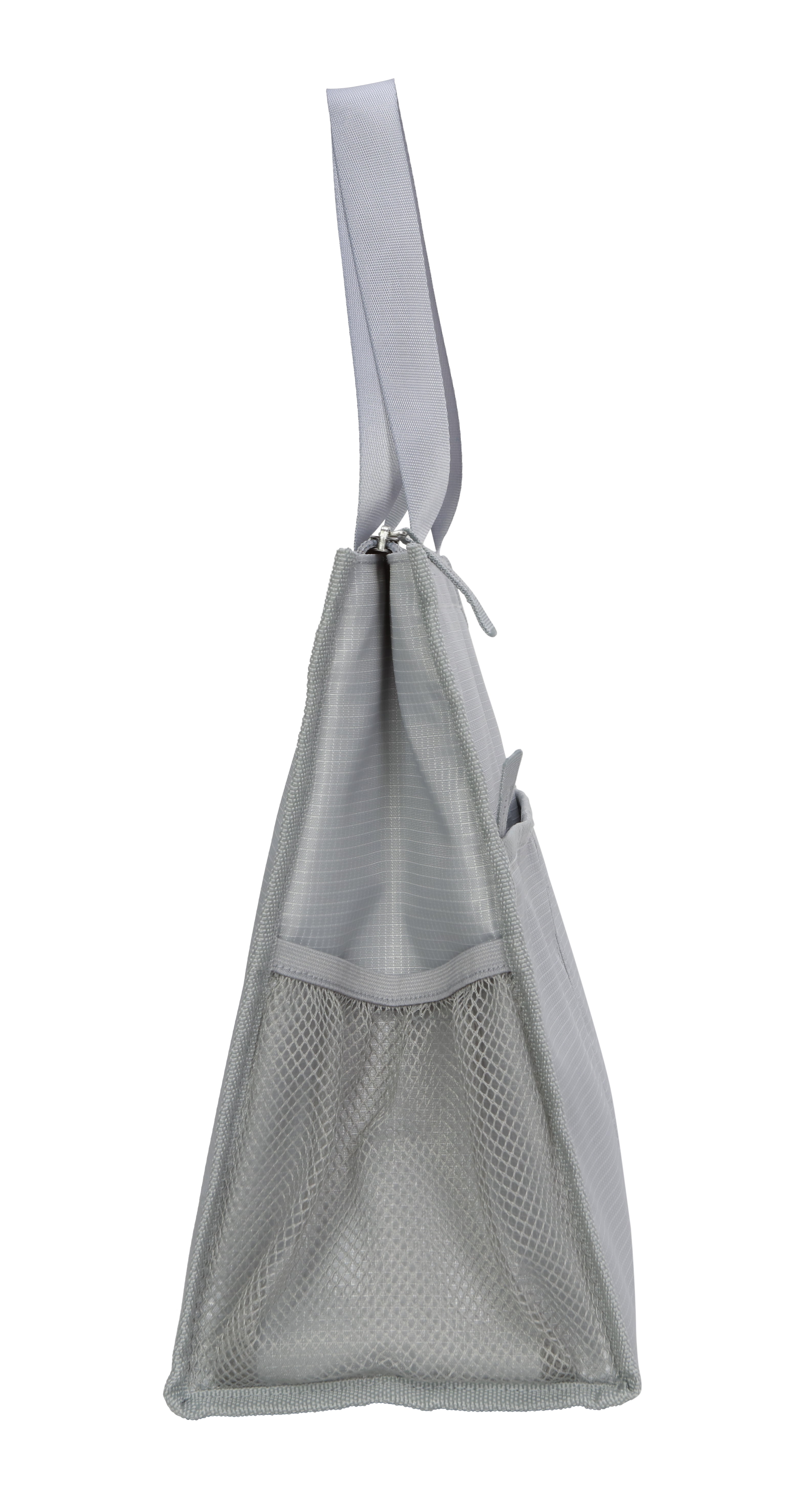 Mainstays Gray Reusable Polyester Lunch Bag with Zippered Main Pocket, Ideal Use for Workday Meals and Travel
