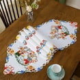 thumbnail image 6 of Twfbrm Easter Bunny Table Runner, 15"x70" Colorful Cutwork Embroidered Floral Rabbit Eggs Table Runners, Farmhouse Easter Table Cover Spring Holiday Kitchen Dining Table Decoration for Party, 6 of 8
