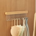 thumbnail image 4 of Hauiodp Pull Out Closet Hanger with 8 Hooks, Space Saving Organizer, Pants Hooks for Jeans, Extender Hanging Rod with Metal Hooks, Sliding Side Mount Clothes Rack for Ties, Belts, Scarves, 4 of 8