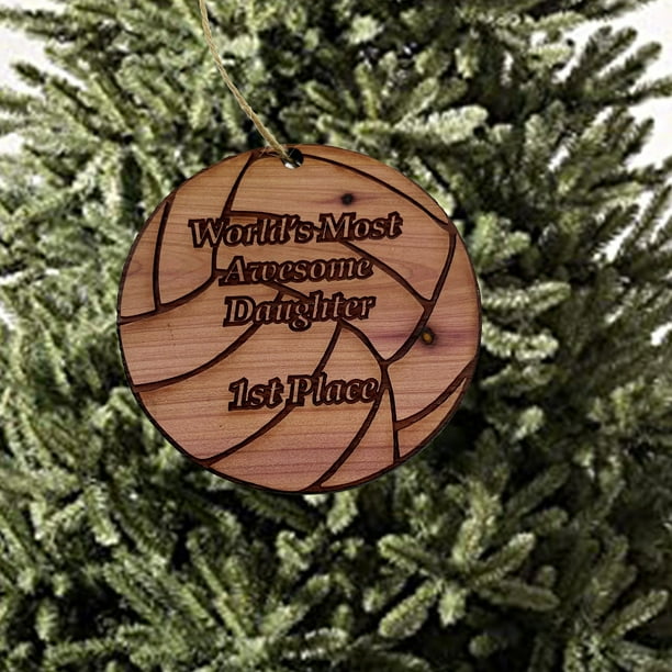 Volleyball Worlds most awesome Daughter - Cedar Ornament Volleyball Worlds most awesome Daughter - Cedar Ornament