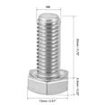 thumbnail image 2 of M8-1.25 x 110mm Hex Head Screw Bolts A2-70(304) Stainless Steel 5 Pack, 2 of 3