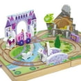 thumbnail image 4 of Melissa & Doug 19-Piece Wooden Take-Along Tabletop Kingdom – Wood Play Pieces, Carriage, Horse, Unicorn, Dragon, Model Train Set, Toddler 3+, 4 of 11