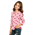 thumbnail image 3 of Abcomgle Girls Long Sleeve Shirts 7-8 Henley Button Winter Tee for Girls Trendy Basic Girls Tops Cotton Love Heart Girls Tunic Tops, 3 of 5