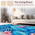 thumbnail image 2 of Ultra Soft Area Rug, Tropical Vibrant Floral Arrangement, Non Slip, Stain Resistant, Washable Area Rugs for Living Room, Bedroom(Blue, 4X6), 2 of 8