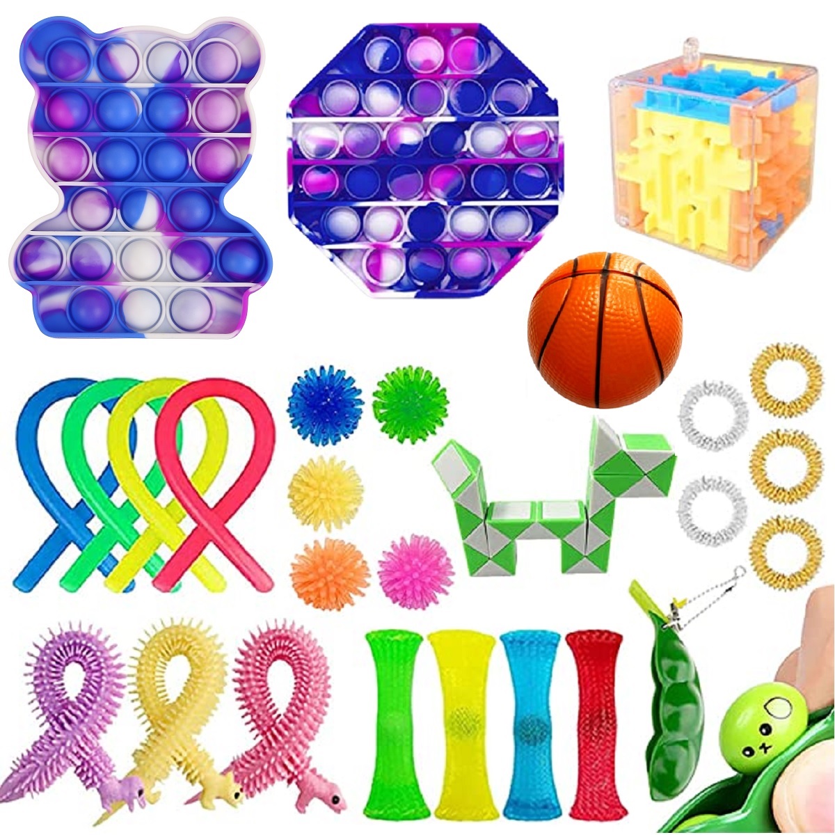 Details about  / 5-20PCS Fidget Sensory Toys Set Stocking Stuffer For Stress Relief Anti-Anxiety