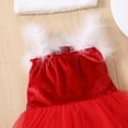 thumbnail image 4 of LNMQLPDBS Girls Size 12 Christmas Dress Red Christmas Toddler Girl Toddler Christmas White Plus Size Dress Little Girl Dress Vintage Baby Clothes, Red 6-12 Months, 4 of 9