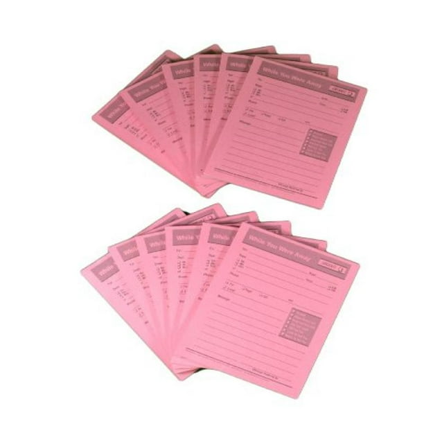 Lot of 12 Pink Memo Pads While You Were Out Away From Office Message