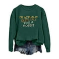 thumbnail image 4 of Mode Femme Décontractée Couleur Unie Ample Manches Longues Imprimé Lettre Col Rond Chandail à Capuchon Haut Bas Femmes Juniors Chandails en Molleton Surdimensionnés Veste Tricotée Femmes Habillé Mignon Automne Chandail à Capuchon Français plus Court, 4 of 4