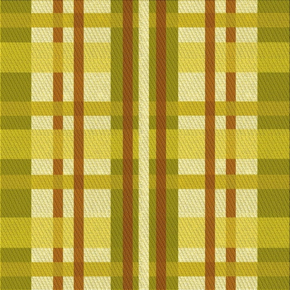 Ahgly Company Indoor Square Patterned Bold Yellow Area Rugs, 7' Square
