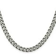 thumbnail image 2 of Finest Gold Sterling Silver Antiqued 6.0 mm Curb Chain, 2 of 4