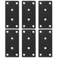 thumbnail image 1 of 6 juegos de soportes metálicos planos para reparación de muebles de madera. Fijación de placas rectas con tornillos para un soporte seguro y estable., 1 of 7