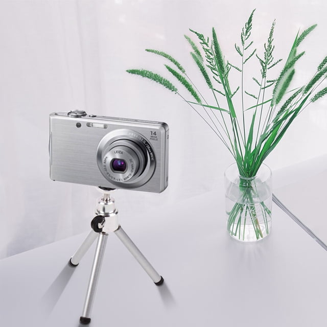 Langgg Phone Tripod Adjustable Live Streaming Camera Trivet Portable Desktop Photography Mobile Stand Mount, Silver