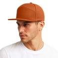 thumbnail image 3 of Fgnfyis Mens Performance Flat Brim Adjustable Mens Hats Snapback Baseball Cap Lightweight Breathable Mesh for Outdoor Sports Casual Wear Orange, 3 of 9