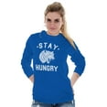 thumbnail image 4 of Stay Hungry Foodie Tiger Wolf Workout Long Sleeve TShirt Men Women Brisco Brands X, 4 of 6