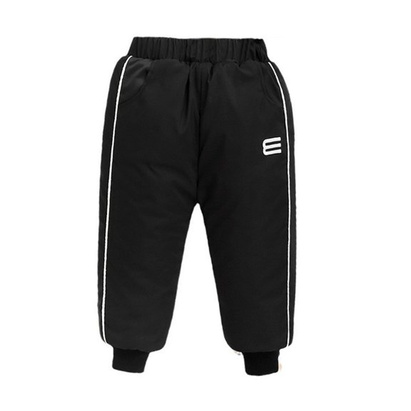 Boys Girls Winter Pants Fleece Lined Thicken Trousers Warm Jogger Pant Athletic Cuff Sweatpants with Pocket Casual Fashion 2-8 Years