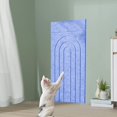 thumbnail image 1 of Alfombrilla rascadora para gatos, autoadhesiva, sin pelusa, juguete de garra DIY para afilar, recortable, rascador vertical para suelo, sofá y sillón. azul, 1 of 10