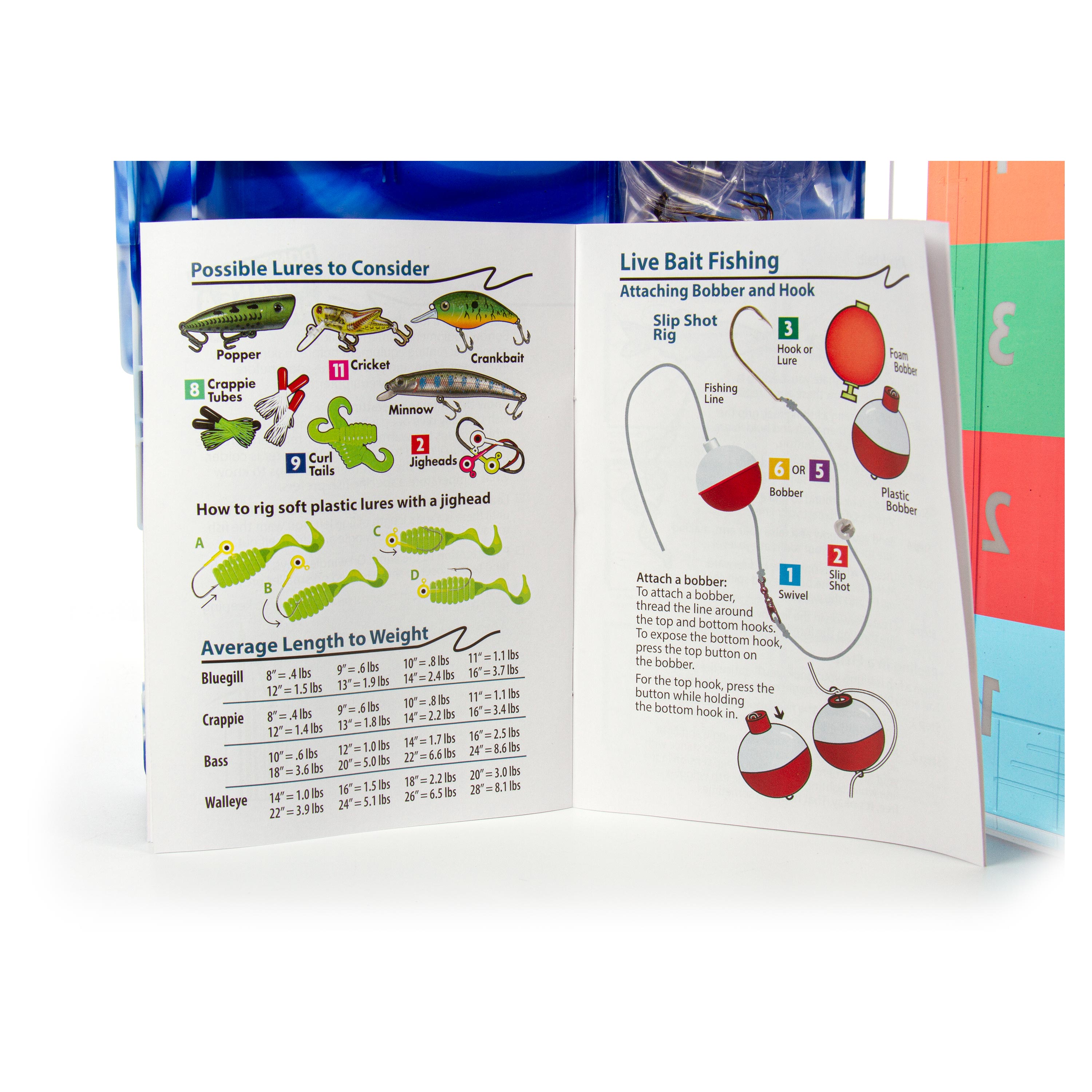 Kit de pesca para principiantes con señuelos variados, flotadores, anzuelos y accesorios 4
