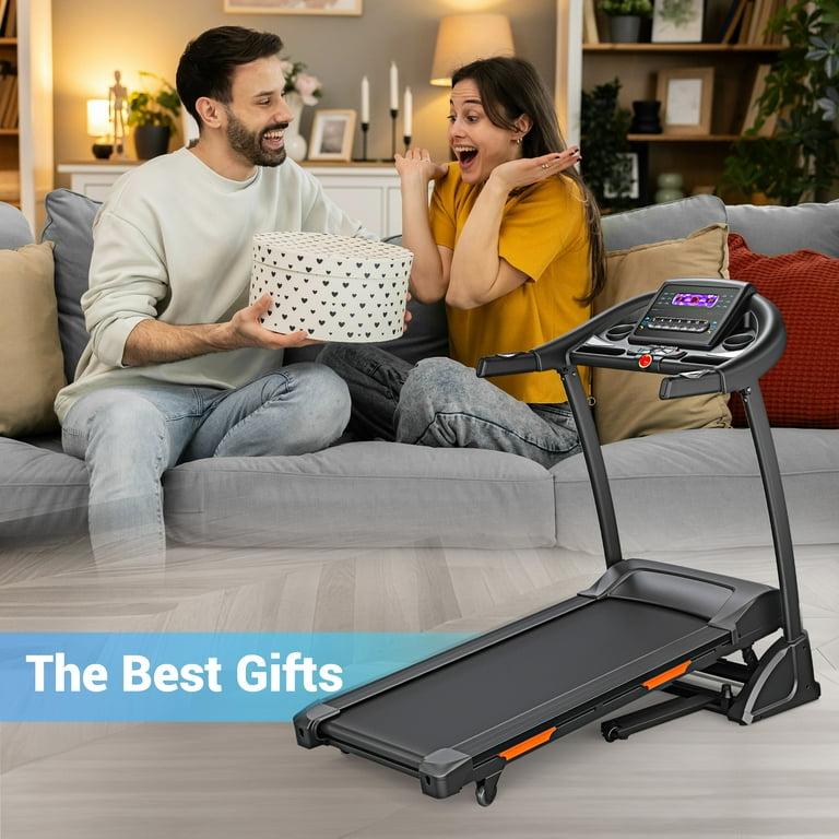 Folding Treadmill, 300-400lb Capacity, 15 Levels Auto