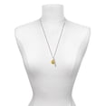 thumbnail image 3 of Delight Jewelry Silvertone Optic Yellow Softball with Red Crystal Stitching Silvertone Mother Daughter Bar Charm Necklace, 23", 3 of 4