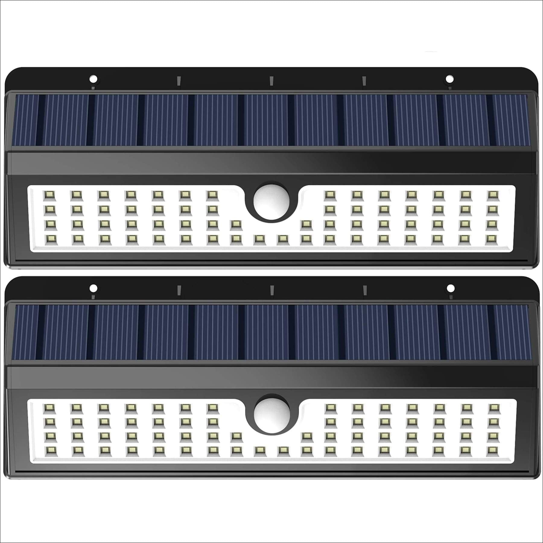 Lemontec Solar Lights, 62 LED Wall Solar Light Outdoor ... wiring security lights back deck 