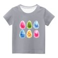 thumbnail image 1 of Cadeaux de Pâques pour Garçons, Cadeaux de Pâques pour Enfants, Tout-Petits Garçons Filles Imprimé Œufs de Pâques Mignons Col Rond Manches Courtes, Cadeaux pour Filles Tout-Petits, Shorts pour Filles, 1 of 4