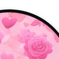 thumbnail image 4 of 36.2 Inch Round Floor Mat Pink Hearts and Roses Pattern Carpet Decor Rug for Living Room Bedroom, 4 of 6