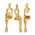 thumbnail image 3 of 3 estatuas de pensamiento moderno, figura de estatuilla, artesanía, colección de arte de personajes, decorativa para estantería de mesa, adorno de perfecl Figura Pensador abstracto, 3 of 8