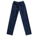 thumbnail image 4 of VNKIDY Women's Casual Pants Spring Summer Lightweight Denim Skinny Pants Solid Color Elastic Waisted Trousers For Casual Daily Wear Relaxed Fit Pants, 4 of 4