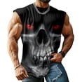 thumbnail image 7 of adaychics Skull Tank Top Men Crew Neck Skull Casual Sleeveless Shirts Horror Graphic Tank Tops for Gym Sports Workout, 7 of 7
