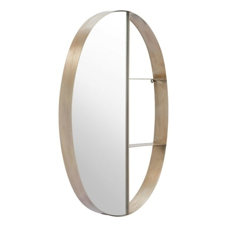 Zuo Modern A12203 Latitude 33-7/8" X 22-3/16" Specialty Flat Steel Framed Accent Mirror