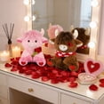 thumbnail image 6 of Valentines Plush Toy- 8.6inch Pink Highland Cow Stuffed Animal, Cute Stuffed Toys Kawaii Plush with Rose, Soft Valentine Decorations Gifts for Her & Boyfriend Lover (Pink), 6 of 6
