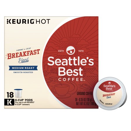 Seattle's Best Coffee Breakfast Blend Medium Roast Single Cup Coffee for Keurig Brewers, Box of 18 (18 Total K-Cup