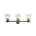 thumbnail image 5 of Artcraft Lighting Kanata Collection 3Light Vanity Light, Black & Brushed Nickel, 5 of 7
