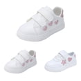 thumbnail image 3 of Otqutp Toddler Girls Canvas Shoes Star Heart Print Hook and Loop Casual Sneakers Tennis Sparkle Athletic Gym Running Shoes ﻿, 3 of 9
