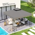 thumbnail image 2 of 10' x 10' Double Tier Gazebo Replacement Canopy Cover, UPF30+, Grey, 2 of 10