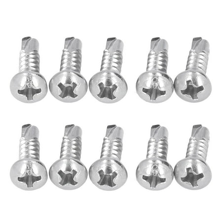 

Gupbes Self Drilling Screw Assortment Kit Self Drilling Screw 200Pcs Self Drilling Screw Round Head 410 Stainless Steel Fasteners For Wood Work M4.2x16