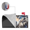 thumbnail image 2 of Gukieu Vintage Blue Floral Wolf Print Magnetic Mailbox Cover, Sun-proof and Waterproof Home Yard Mailbox Cover-25.5x21 in, 2 of 8