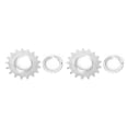 thumbnail image 3 of Soidarity Rueda de bicicleta de piñón fijo de una sola velocidad Cog Piñón de acero al carbono Lockring 16T 17T 2piezas, 3 of 6
