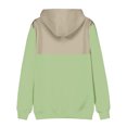 thumbnail image 4 of BXINGOHAI Mens Casual Hoodies Sweatshirts Thin Fleece Pullover Sweatshirt Color Block Long Sleeve Hooded Outdoor Daily Tops With Pocket Drawstring Today Deals Green,XL, 4 of 4