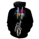 thumbnail image 1 of Sudadera con capucha y cremallera para hombre, diseño de astronauta de dibujos animados, unisex, estilo Harajuku, con capucha, manga larga, gran tamaño, con estampado 3D, estilo hip hop., 1 of 6