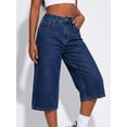 thumbnail image 4 of EMMIOL Women's High Waisted Baggy Denim Bermuda Shorts - Y2K Wide Leg Casual Trendy Streetwear Summer Shorts, 4 of 6