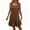 Brown, variant on Womens Maxi Sundresses Ribbed Scoop Neck Sleeveless Loose Racerback Summer Beach Striped Long Dress Army Green XL