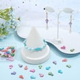50Pcs 5 Colors Natural Freshwater Shell Beads Strands Dyed AB Color ...