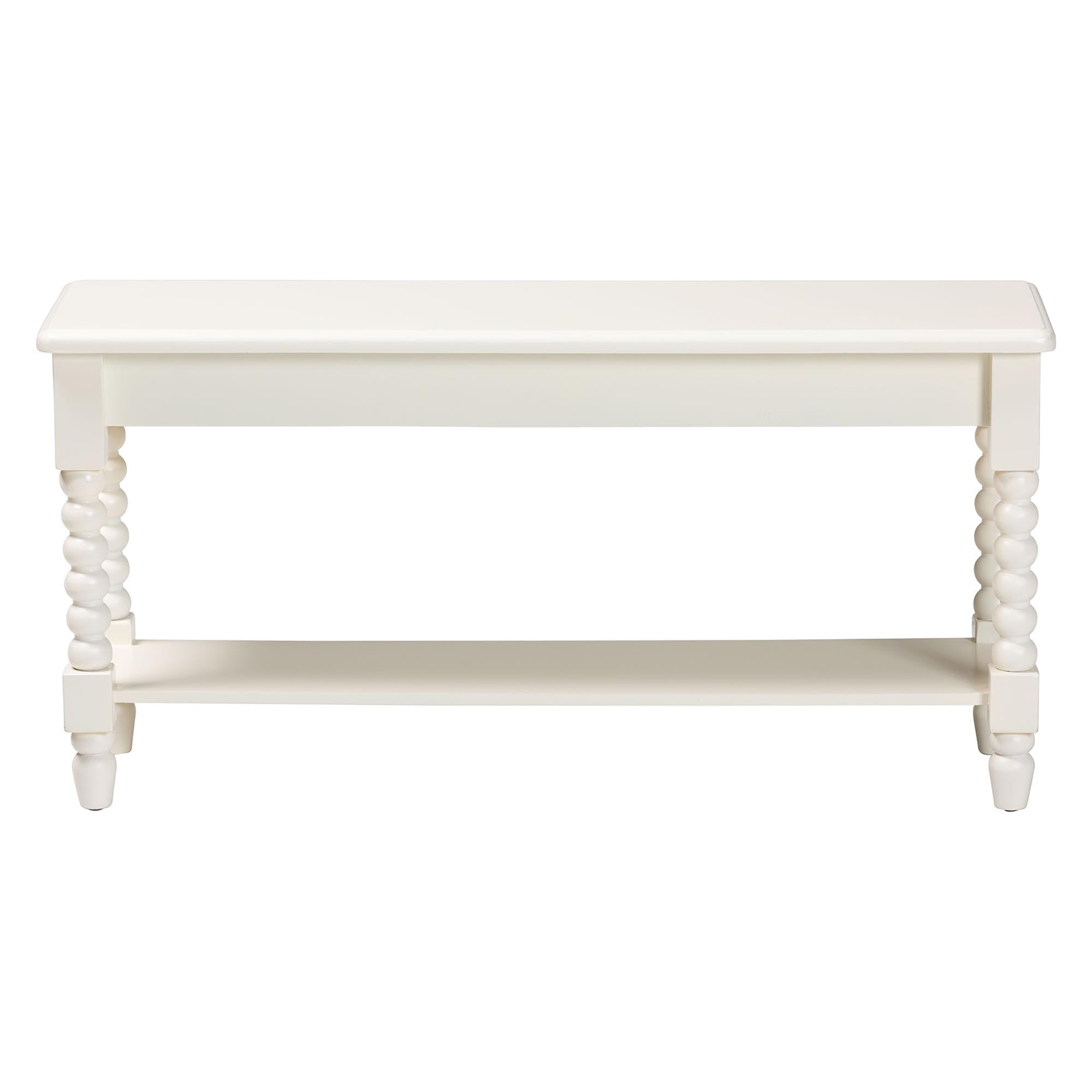 Baxton Studio Bayard Mid-Century Bench, White